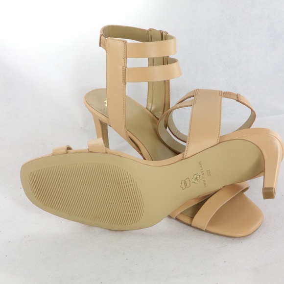 ANN TAYLOR Nude Strappy Sandal Heels - Picture 8 of 8